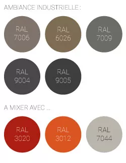 Farben Thema Industrielstil